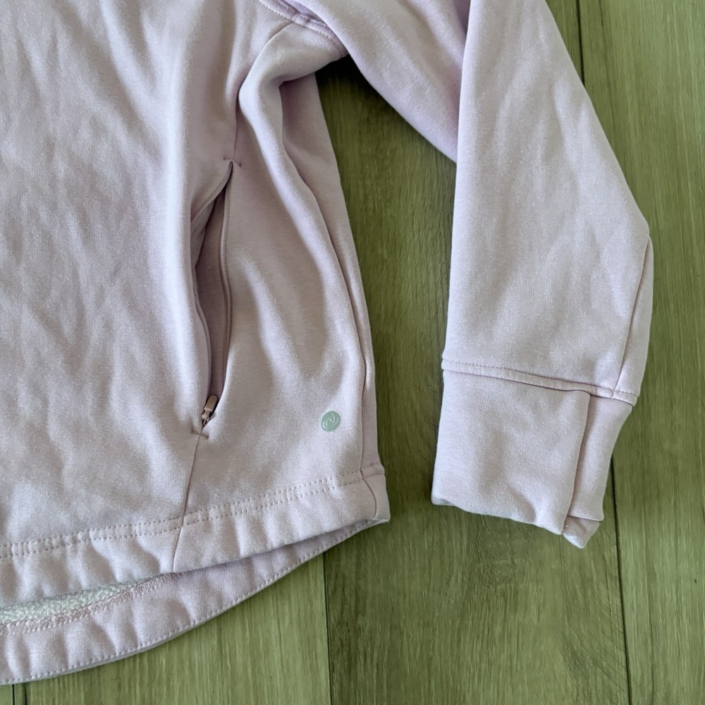Athleisure Apana Womens XL Pink Crossover Funnel Neck Thumbhole Active Top - Picture 4 of 8